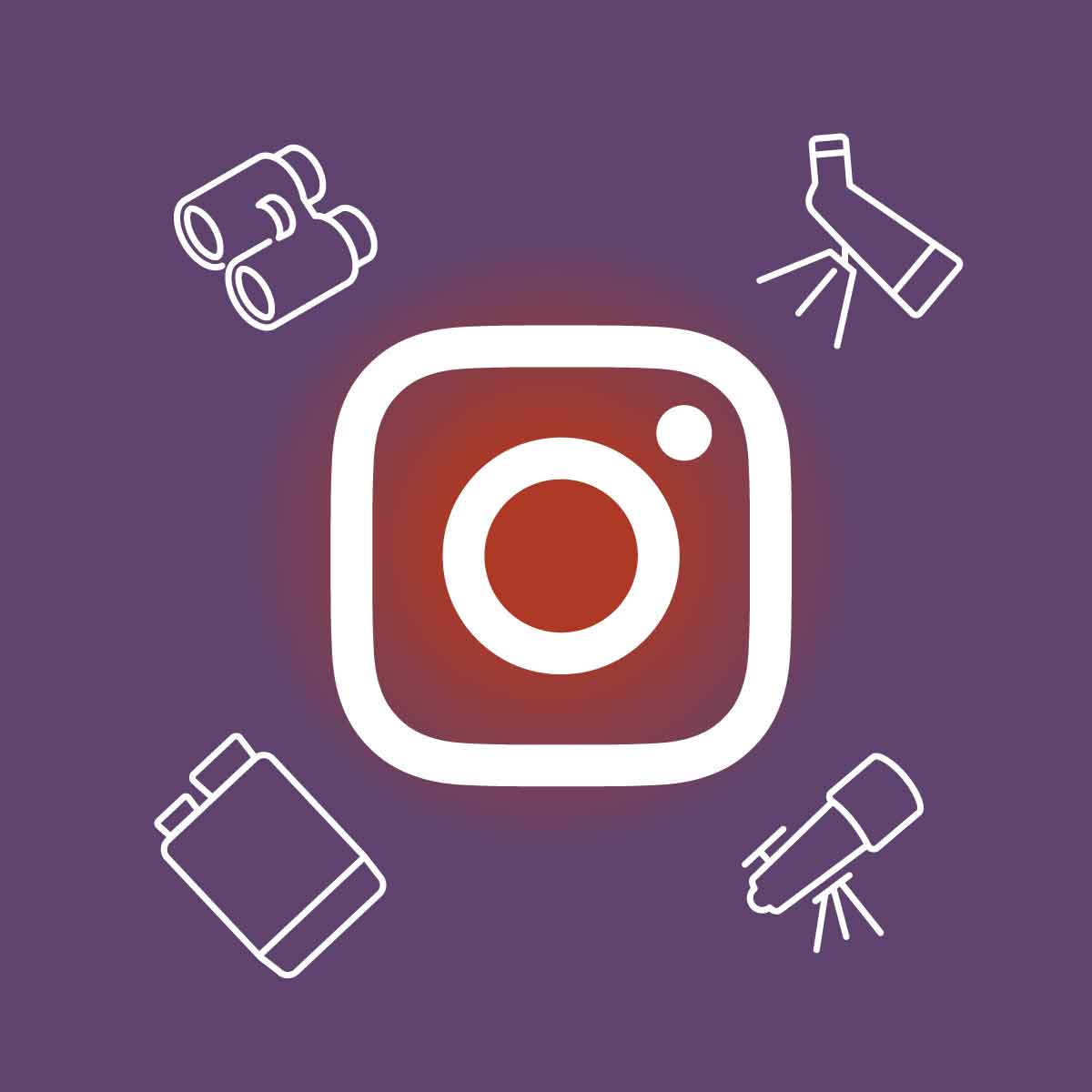 Instagram and outdoor optics icons